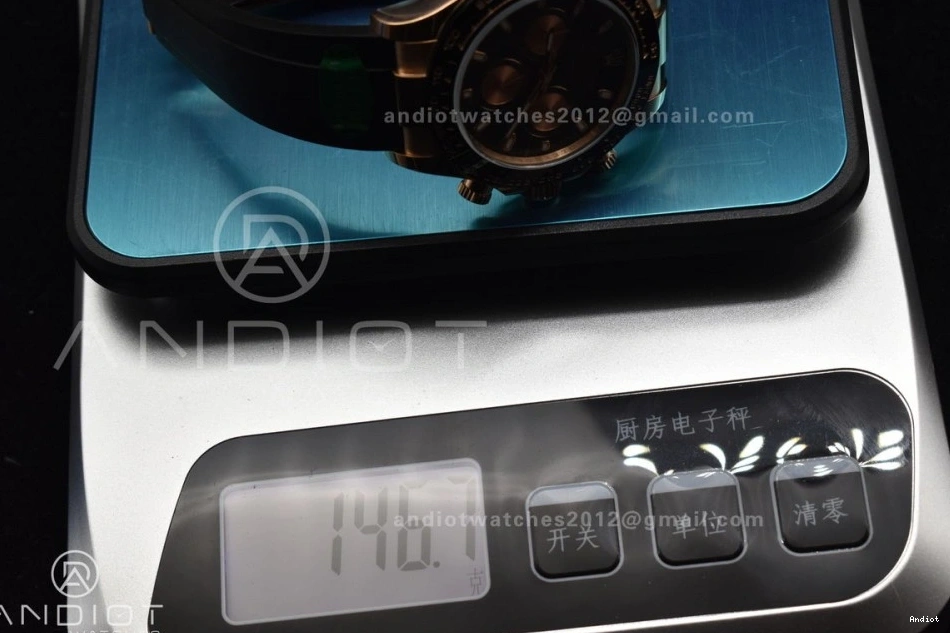 Best Daytona SH4130 116518 Oysterflex Strap RG 1:1 APSF Dial Rubber on Black Edition 0404